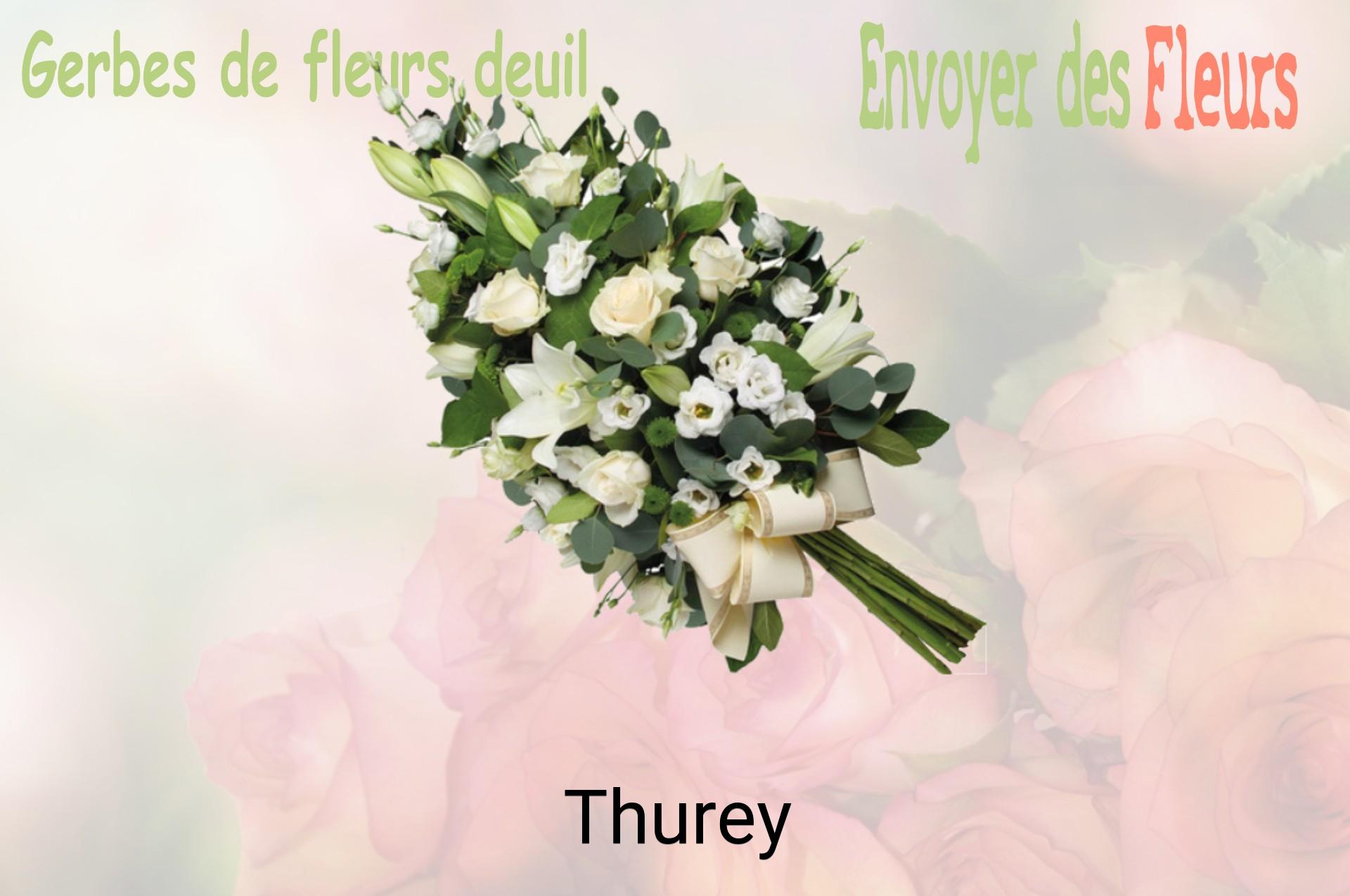 Gerbe de fleurs de deuil livrée à Thurey